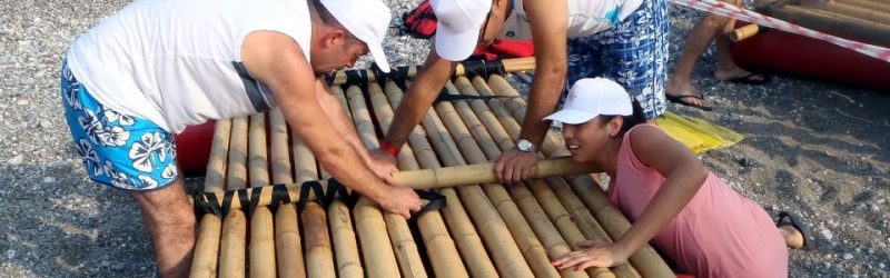 Bamboo Raft Building